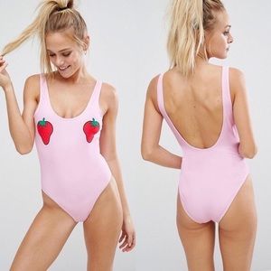 Free People Swim - Brand New Boohoo Strawberry one-piece Free People Swim - Brand New Boohoo Strawberry one-piece